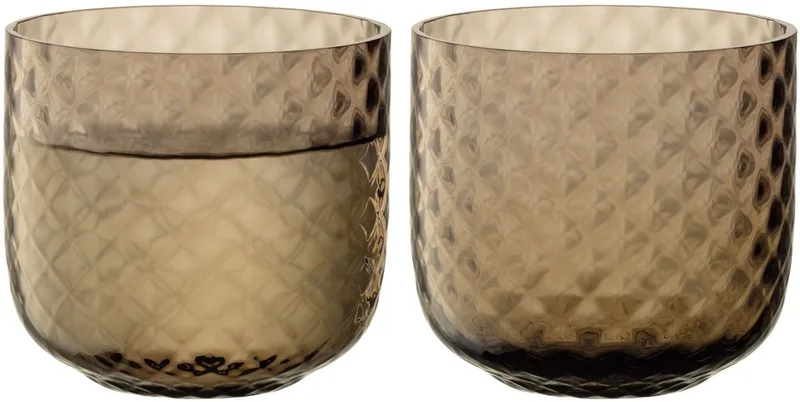Dapple Waterglas 300 ml Set van 2 Stuks Earth Brown - Glas by LSA International in Brown – product photo