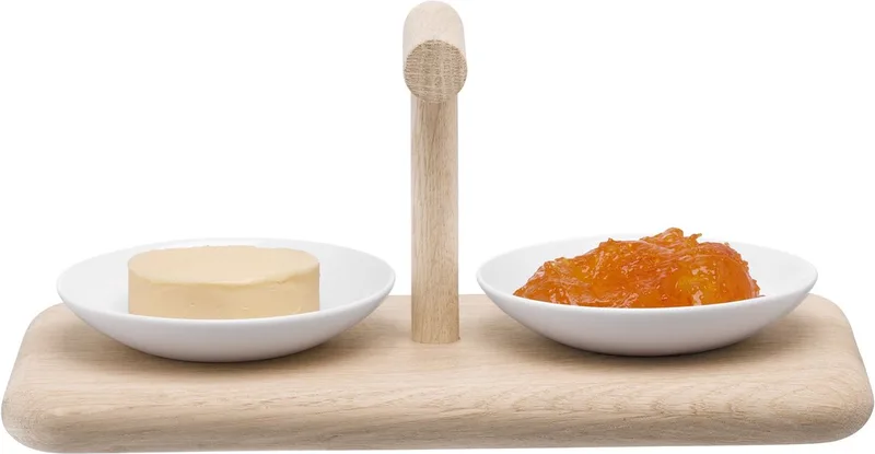 Dine Serveerplank met 2 Schalen Laag - Porselein by LSA International in White – product photo