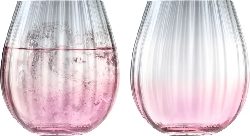 Dusk Tumbler Glas 425 ml Set van 2 Stuks - Glas by LSA International in Pink – product photo