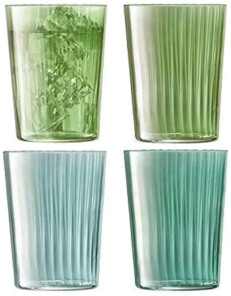 Gems Tumbler Glas 560 ml Set van 4 Stuks Assorti - Glas by LSA International in Green – product photo