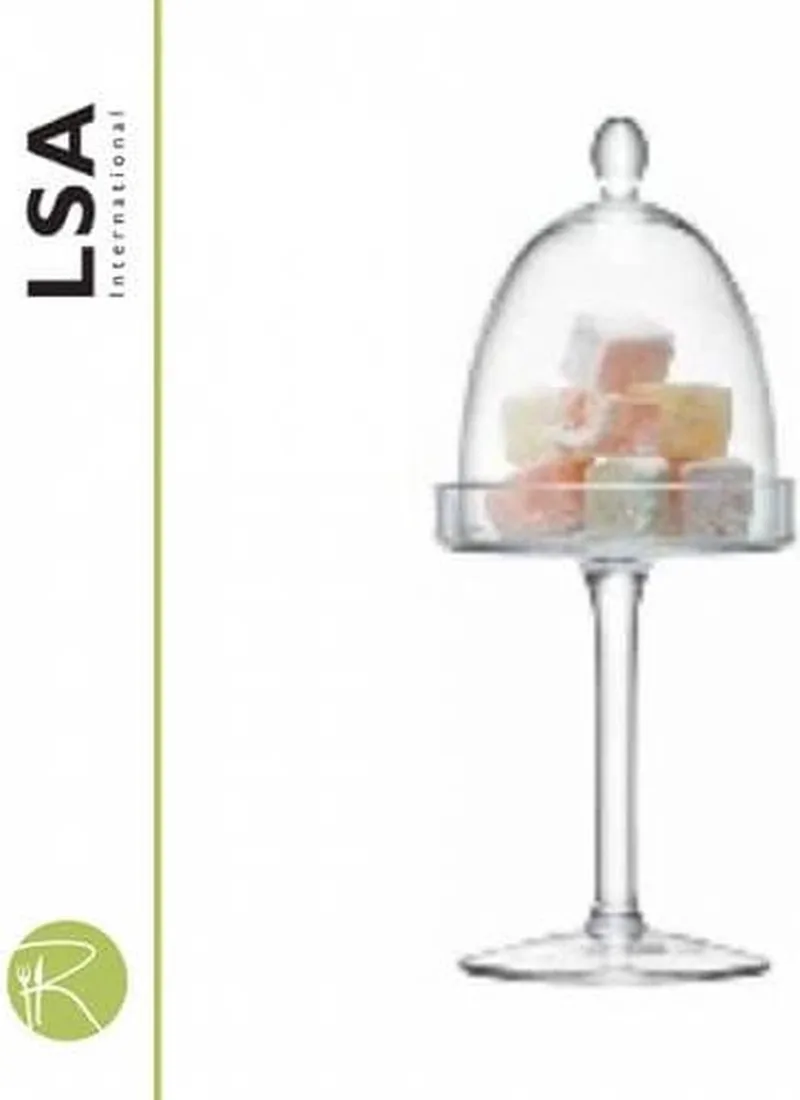Gift Serveerplateau op Voet met Stolp ø 11 cm - Glas by LSA International in Transparent – product photo
