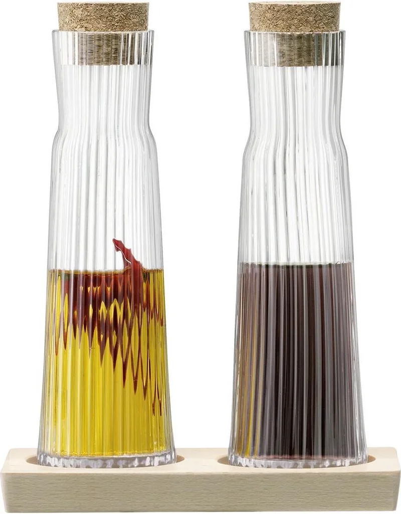 Gio Line Flessen Set - Met Kurken Stopper - 200 ml by LSA International in Transparent – product photo