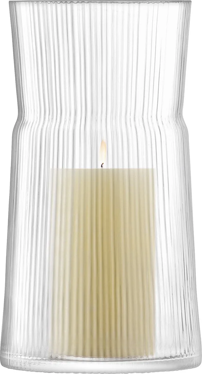 Gio Line Kandelaar 29 cm met Kaars - Glas by LSA International in Transparent – product photo