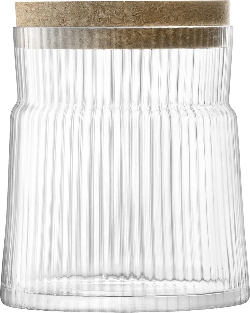 Gio Line Voorraadpot - Ø 15,7 cm - 18,4 cm Hoog by LSA International in Transparent – product photo