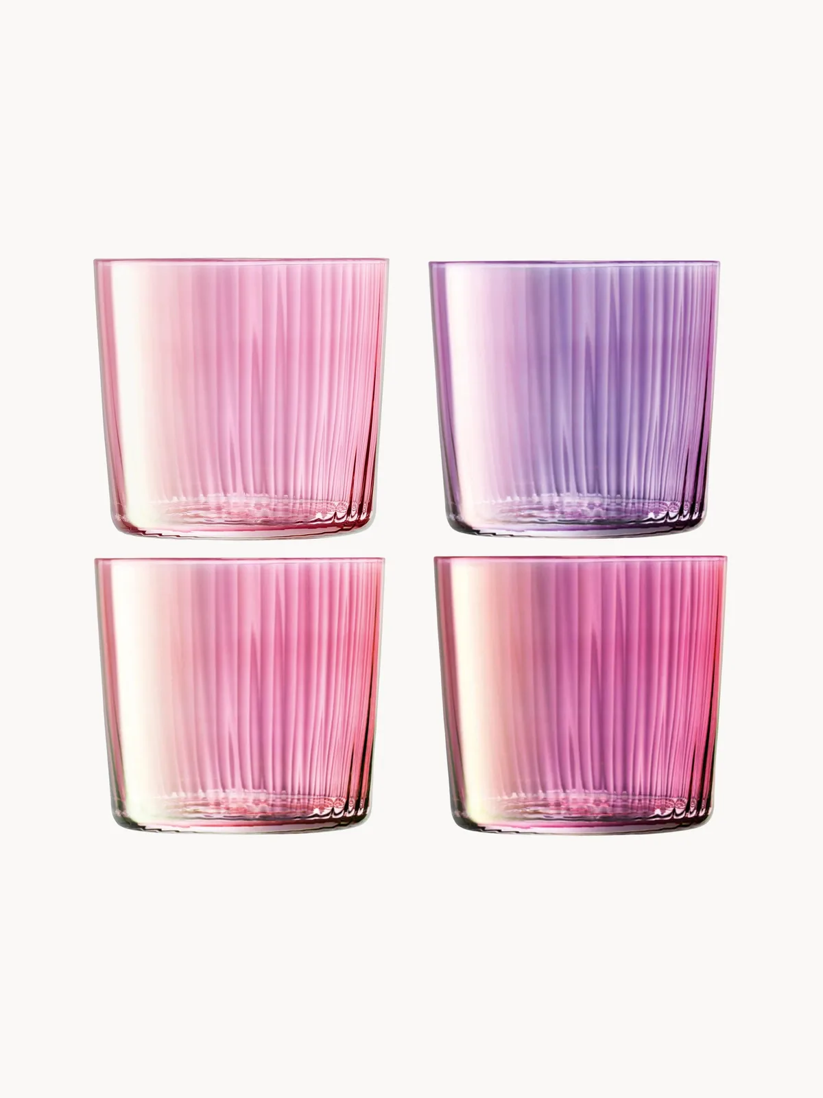 Handbeschilderde tumblers Gems, 4-delig de LSA International – photo du produit