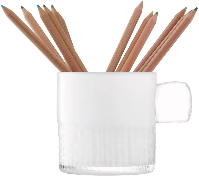 Handle Theelichthouder 9 cm - Glas de LSA International en Blanc – photo du produit