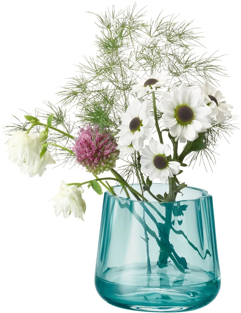 Lagoon Theelicht Houder 8 cm - Glas by LSA International in Green – product photo