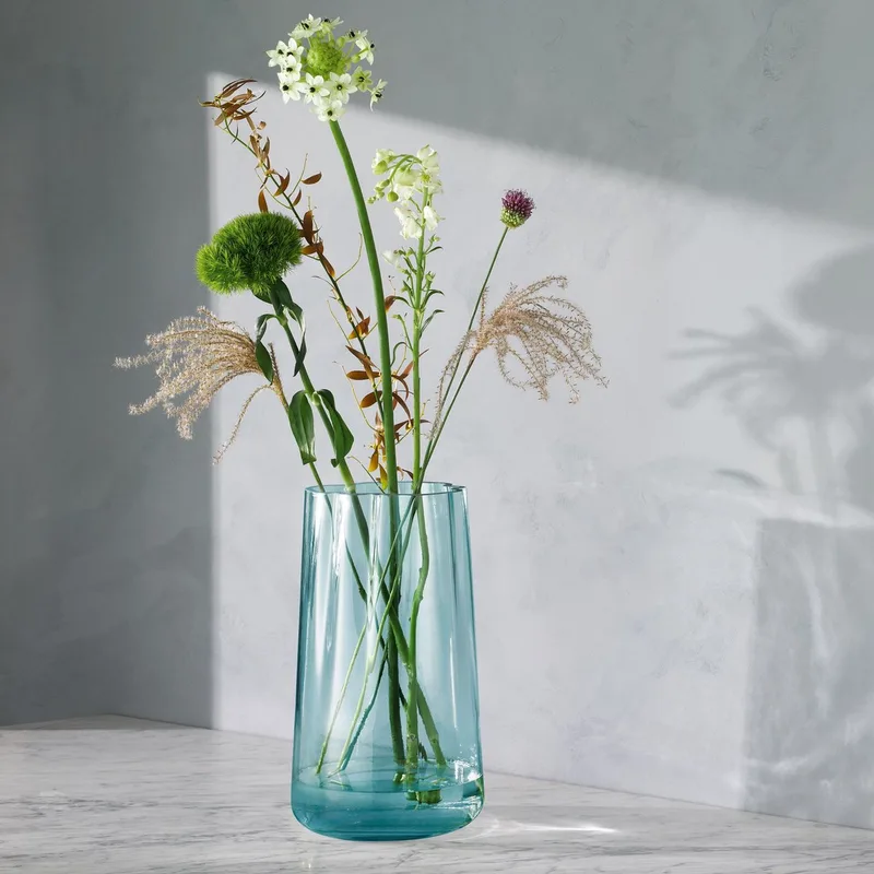 Lagoon Vaas of Kandelaar 35 cm - Glas by LSA International in Green – product photo