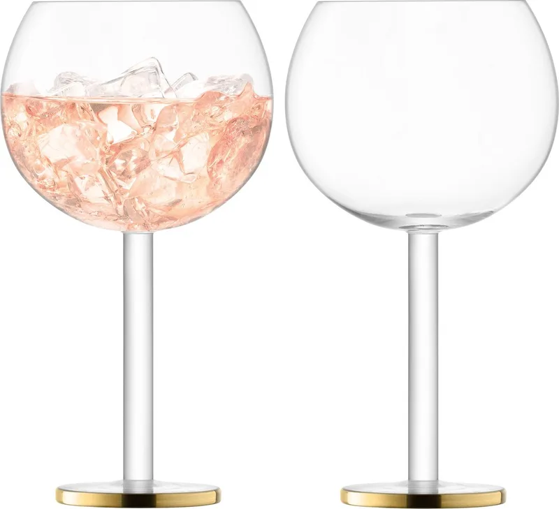 Luca Balloon Glas 320 ml Set van 2 Stuks - Glas by LSA International in Gold – product photo