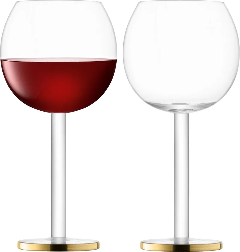 Luca Wijnglas 320 ml Set van 2 Stuks by LSA International in Gold – product photo
