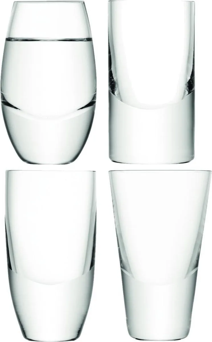 Lulu Vodkaglazen - Set van 4 Stuks by LSA International in Transparent – product photo