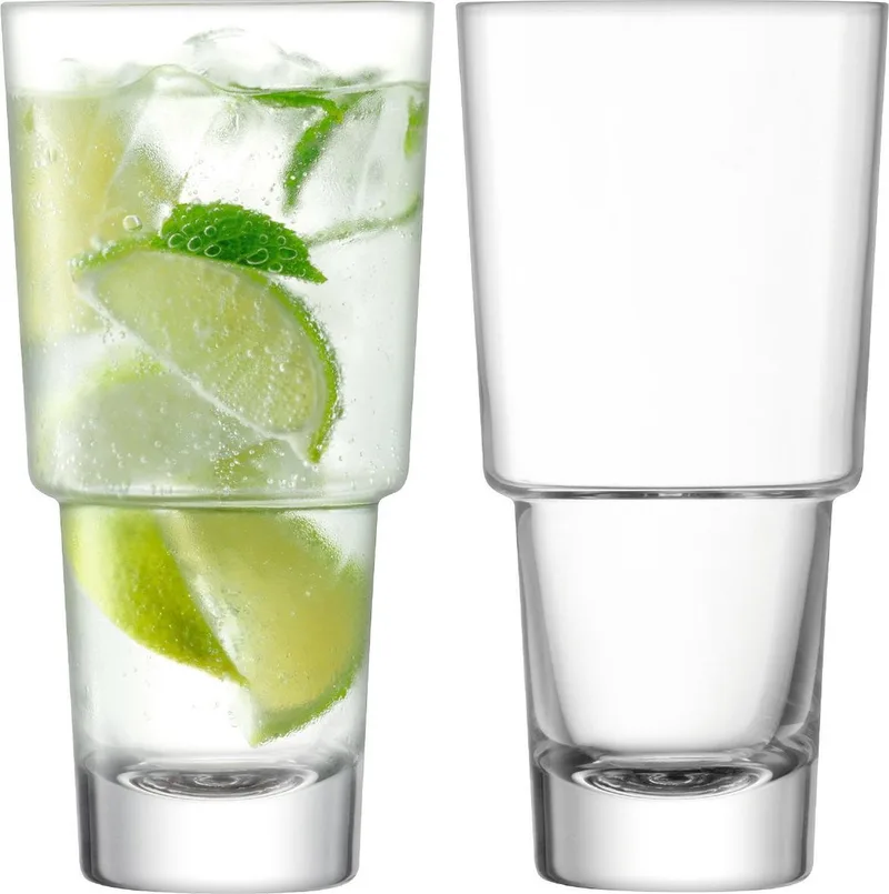 Mixologist Cocktail Longdrinkglas - 400 ml - Set van 2 Stuks by LSA International in Transparent – product photo
