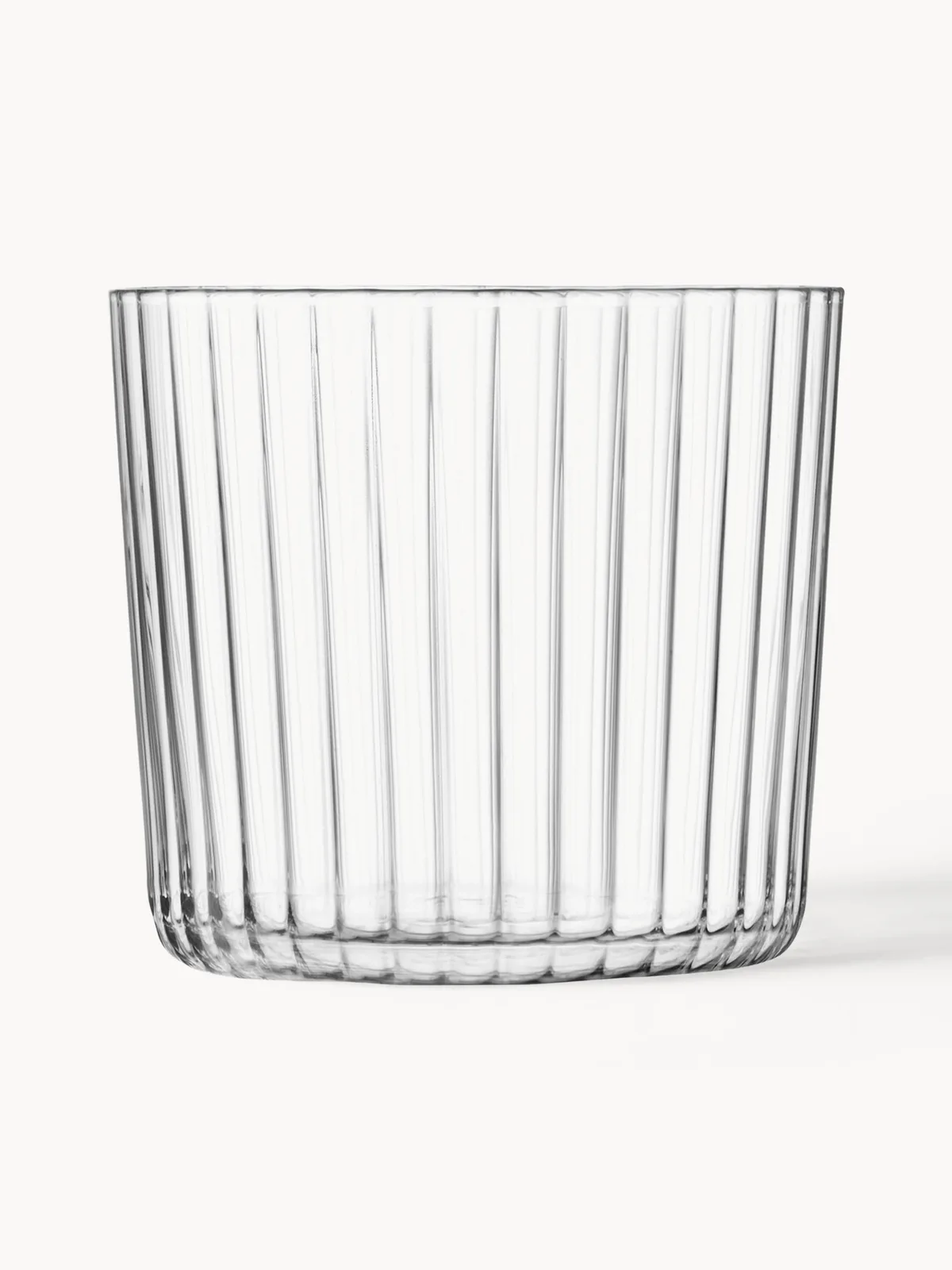 Mondgeblazen tumblers Gio met groefstructuur, 4-delig von LSA International – Produktfoto