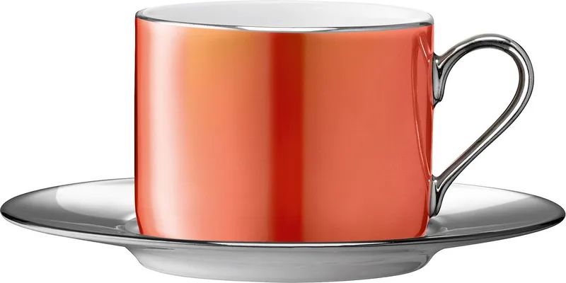 Palazzo Theekop en Schotel 250 ml van LSA International in Oranje – productfoto