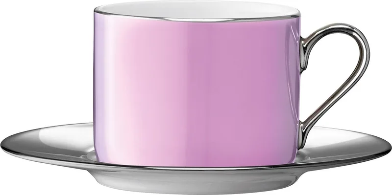 Palazzo Theekop en Schotel 250 ml van LSA International in Roze – productfoto