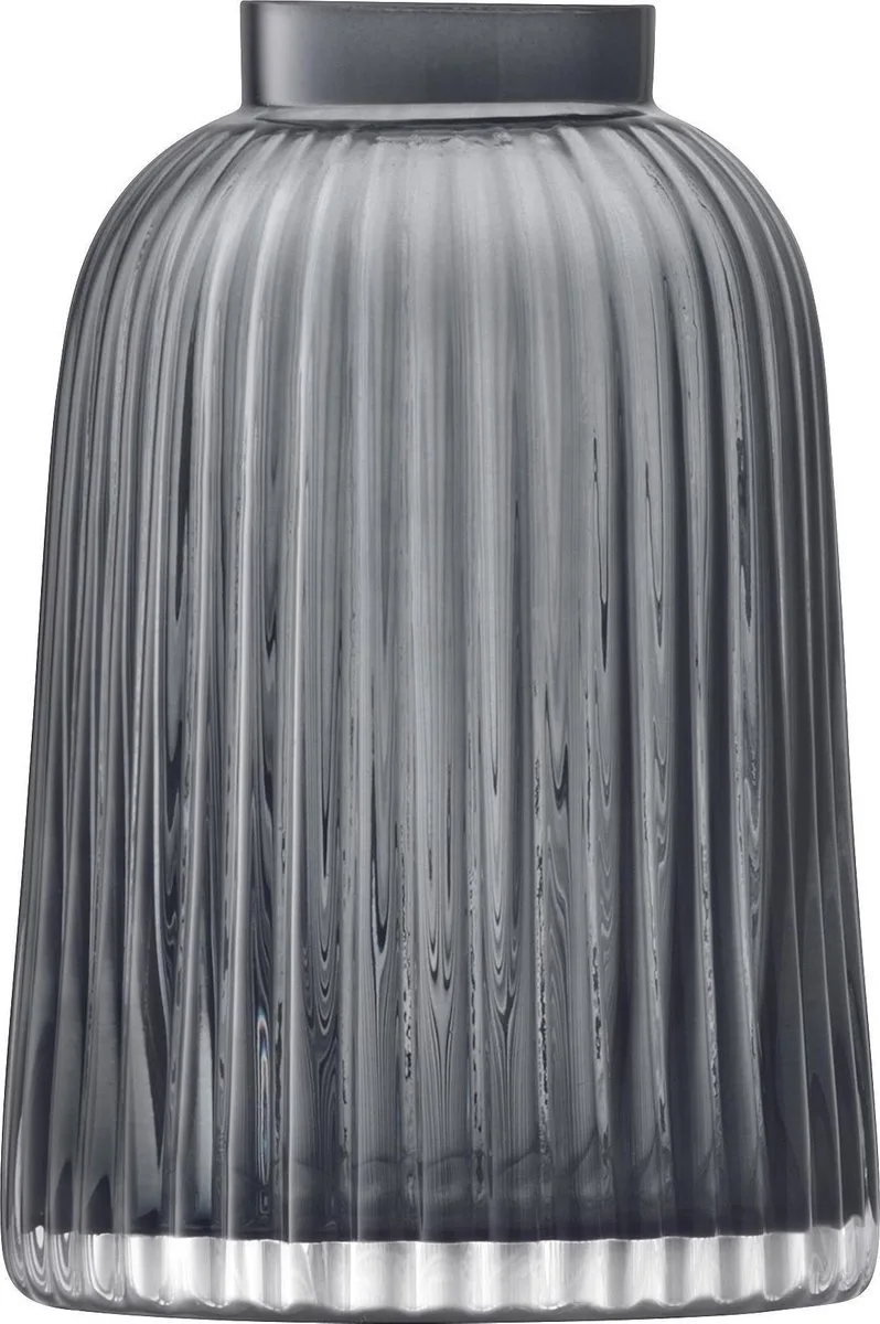 Pleat Vaas - Glas - 20 cm by LSA International in Grey – product photo