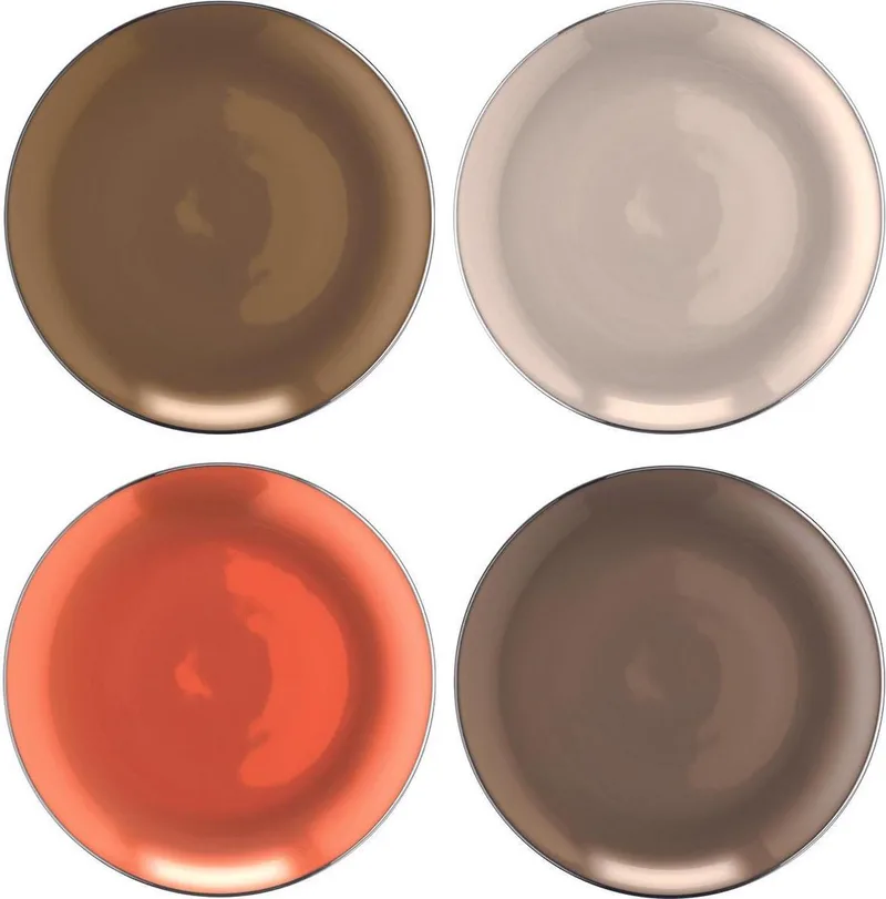 Polka Bord - Porselein - Ø 9,5 cm - Set van 4 Stuks de LSA International en Assorti – photo du produit