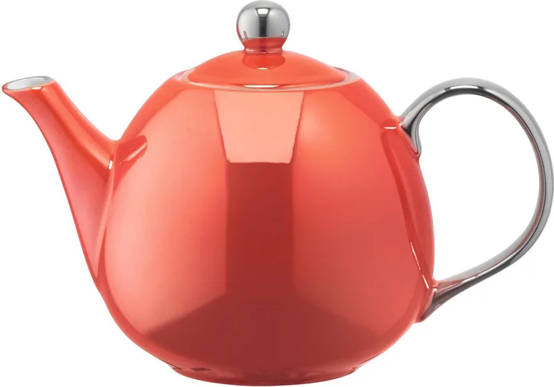 Polka Theepot - Porselein - 750 ml - metallic by LSA International in Orange – product photo