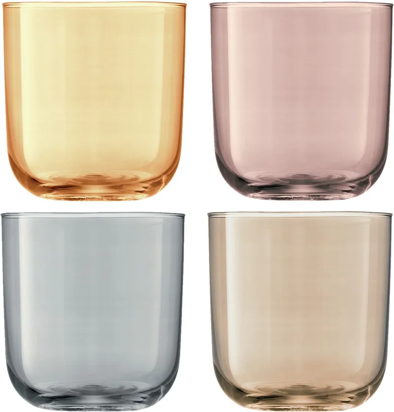 Polka Tumbler 420ml Mother of Pearl Set van 4 Stuks - Glas van LSA International in Transparant – productfoto