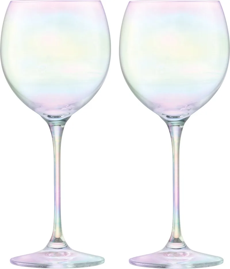 Polka Wijn Glas 400ml Set van 4 Stuks Assorti by LSA International in Transparent – product photo