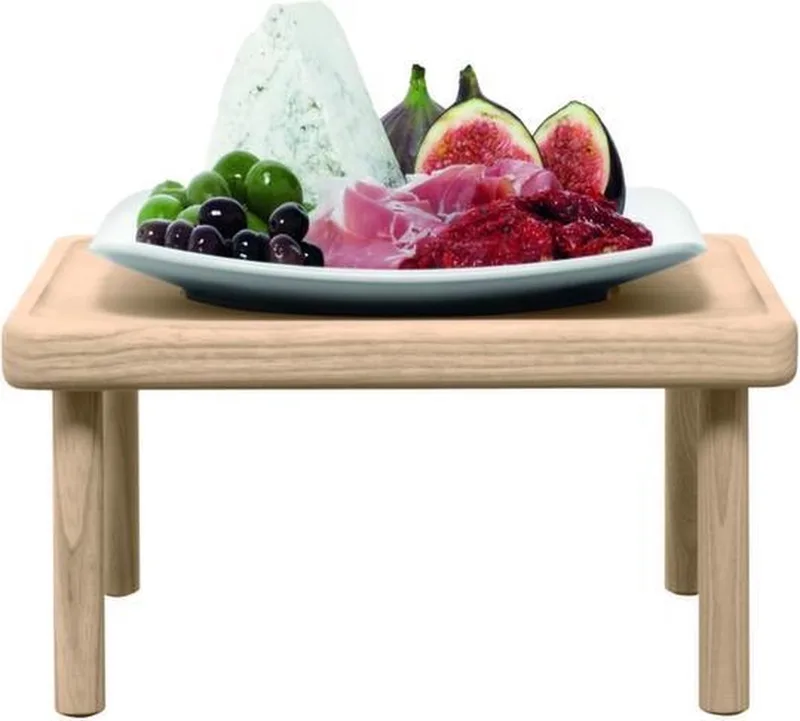 Stilt Serveerplateau met Bord 23,8x35,5 cm - Porselein - Bruin von LSA International in Weiß – Produktfoto