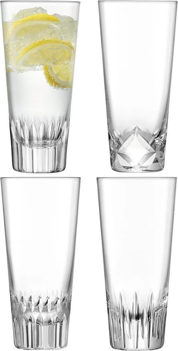 Tatra Mix glazenset - Glas - 315 ml - Set van 4 Stuks by LSA International in Transparent – product photo
