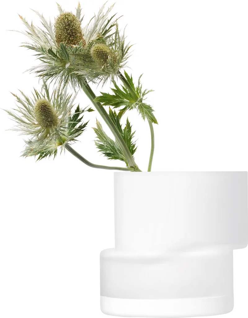 Tier Kandelaar met Kaars 13,5 cm - Glas van LSA International in Wit – productfoto