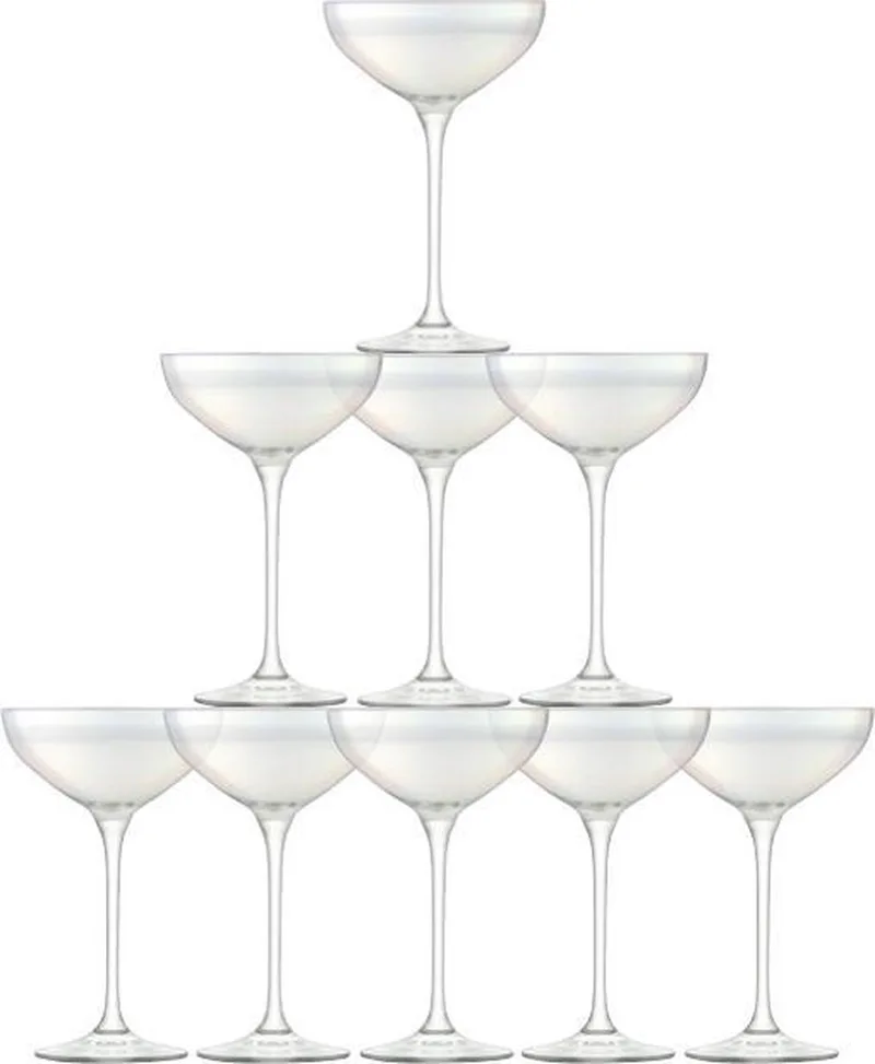 Tower Champagneglas - 235 ml - Set van 10 stuks by LSA International in Parelmoer – product photo