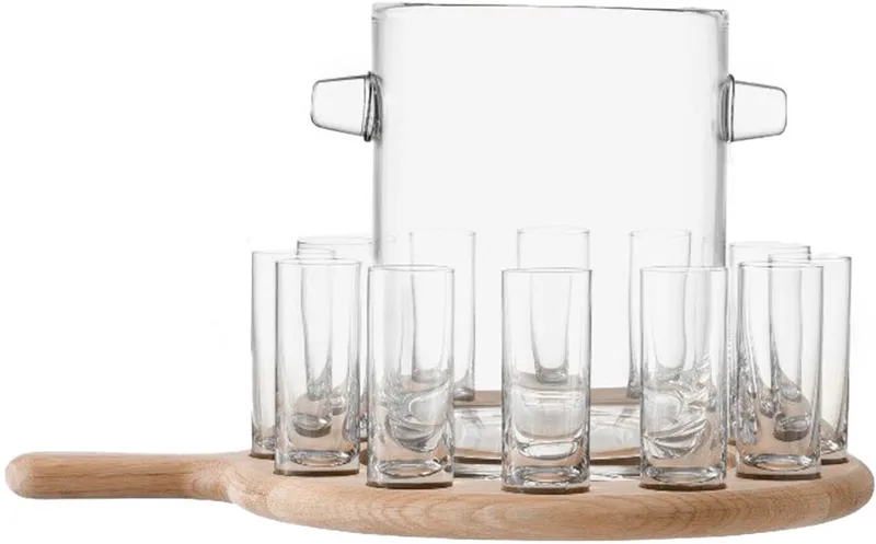 Vodka Set Met Serveerplank by LSA International in Transparent – product photo