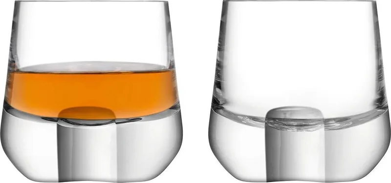 Whiskey Cut Tumbler Glas 180 ml Set van 2 Stuks - Glas de LSA International en Transparent – photo du produit