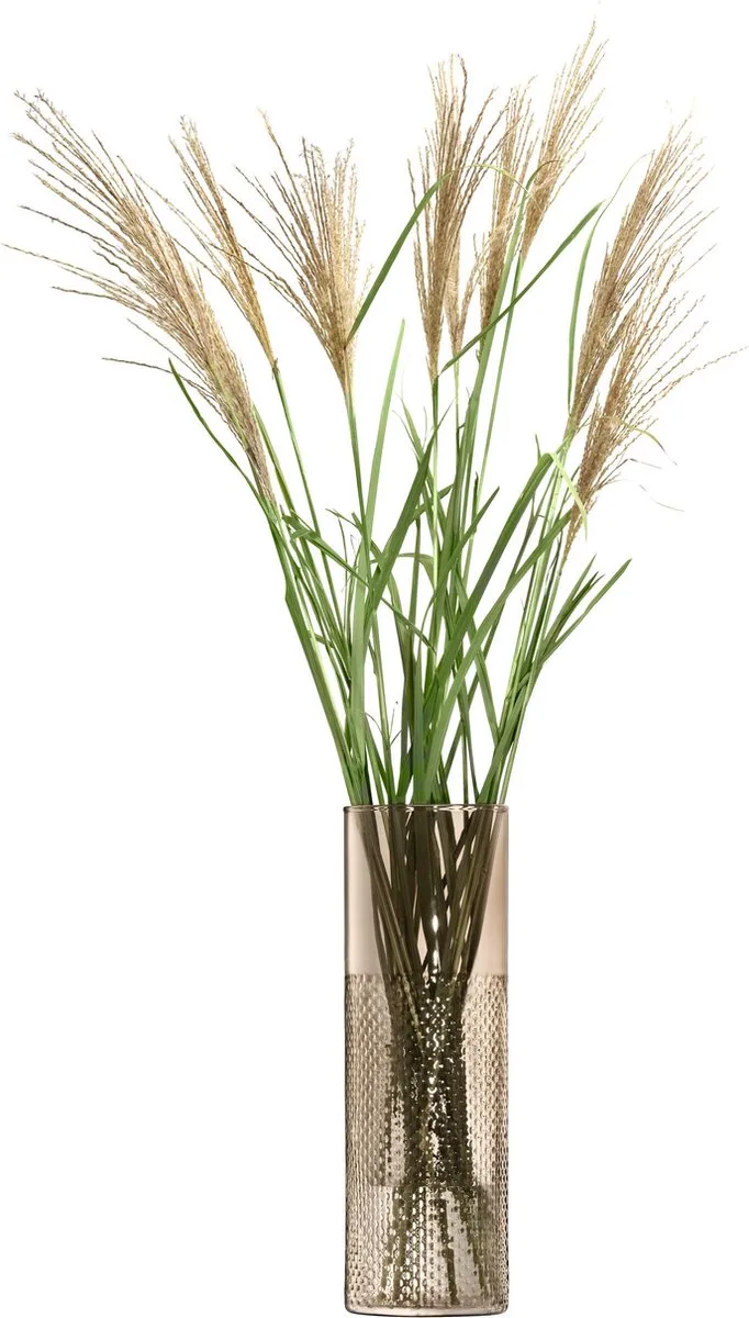 Wicker Vaas 40 cm - Glas by LSA International in Brown – product photo