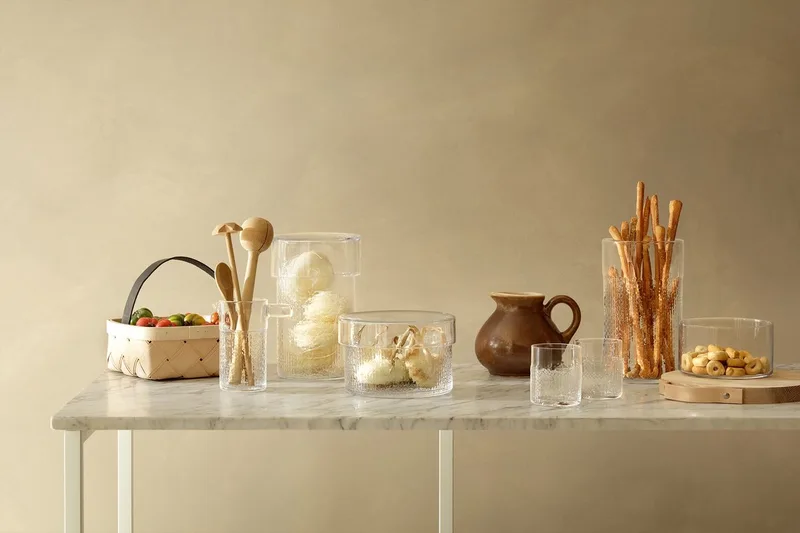 Wicker Voorraadpot 12,5 cm - Glas by LSA International in Transparent – product photo