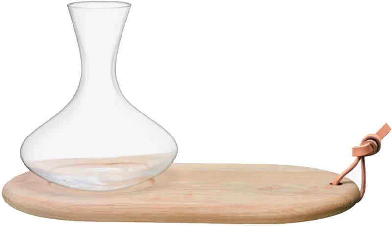 Wine Karaf met Kaasplank 1,4 liter - Glas by LSA International in Transparent – product photo