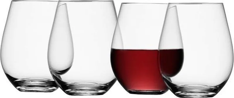 Wine Wijnglazen Rood - 530 ml - Set van 4 Stuks by LSA International in Transparent – product photo