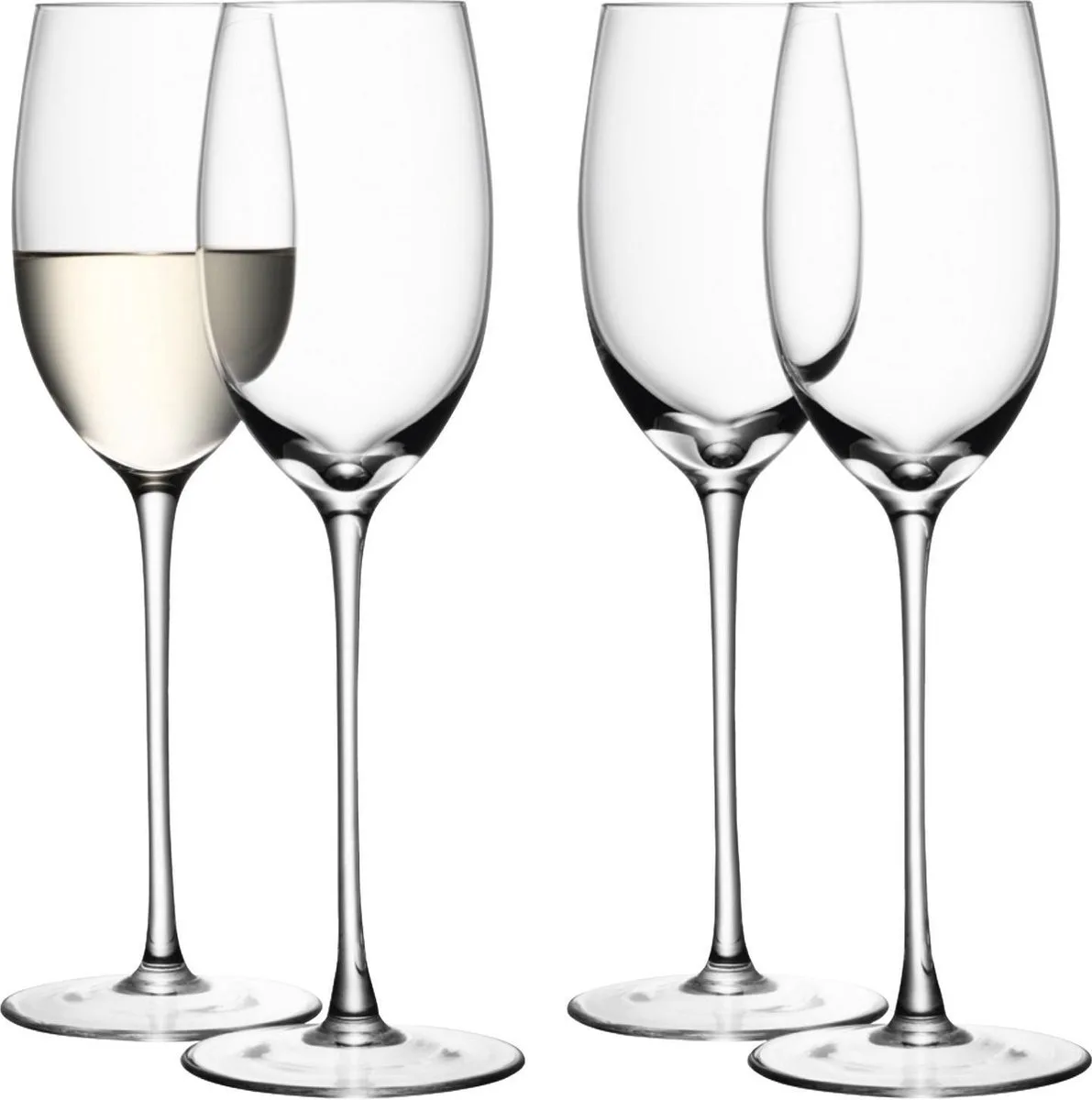 Wine Wijnglazen Wit - 340 ml - Set van 4 Stuks de LSA International en Transparent – photo du produit
