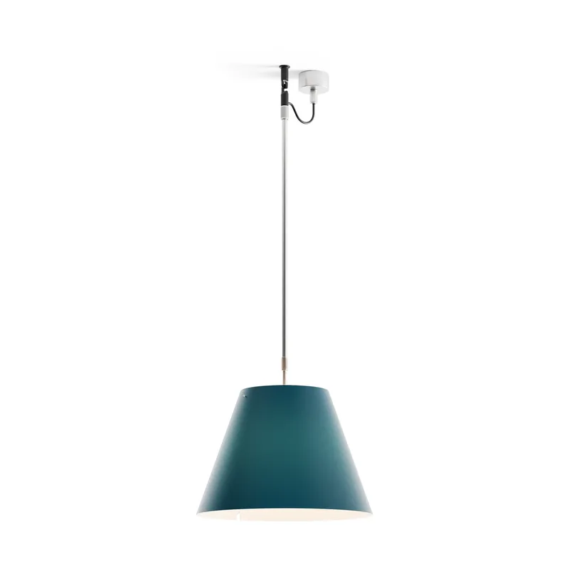 Costanza D13 s Pendelleuchte Petroleum blue van Luceplan – productfoto