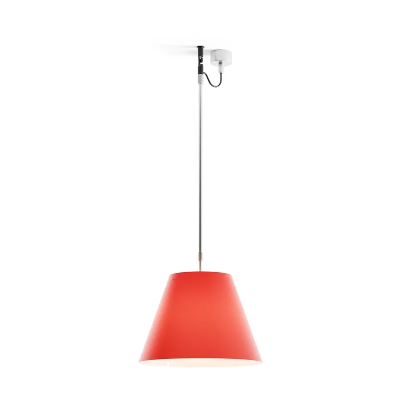 Costanza D13 s Pendelleuchte Primary red by Luceplan – product photo