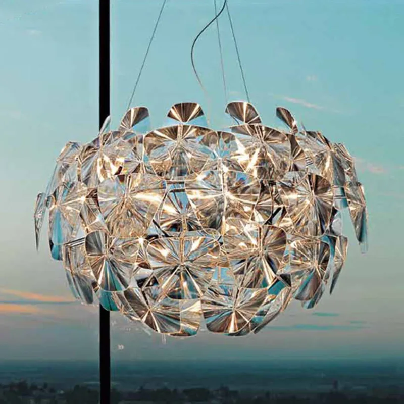Design hanglamp Hope, 110 cm van Luceplan in Transparant, zilver – productfoto