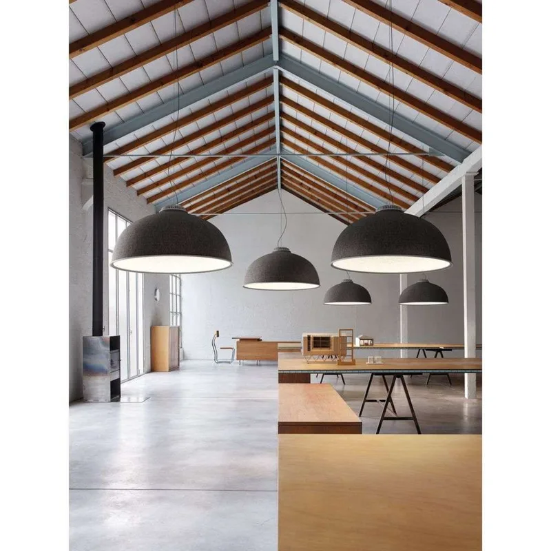 Farel LED hanglamp donkergrijs/wit 2.700 K - Luceplan - Eetkamer - Aluminium van Luceplan – productfoto