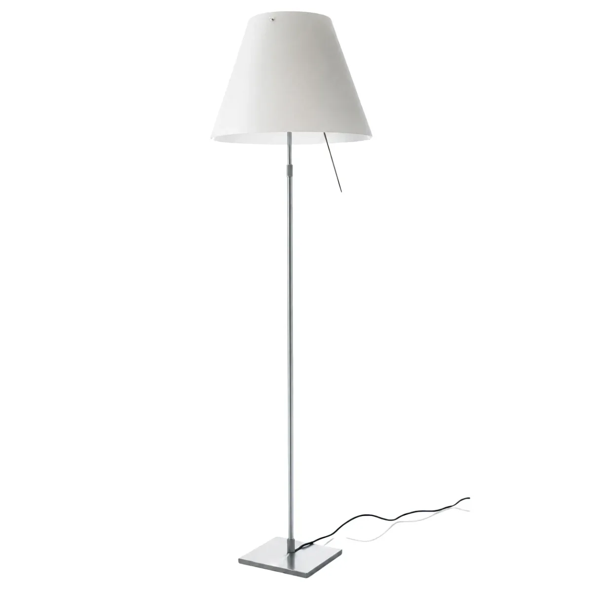 Grande Costanza dimbaar vloerlamp aluminium / wit van Luceplan – productfoto