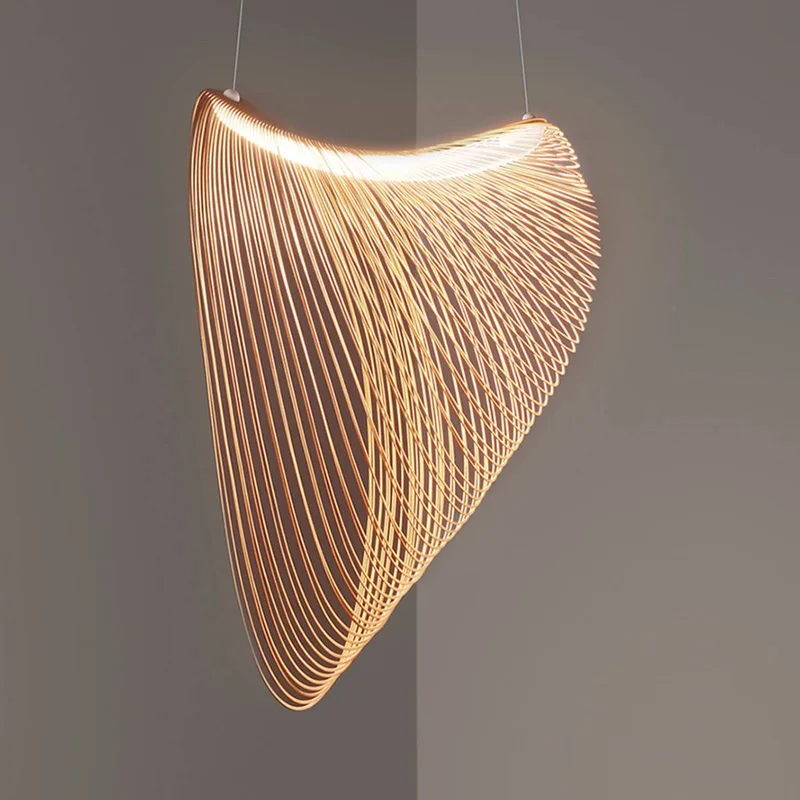 Illan LED-hanglamp van hout dimbaar Ø 100 cm by Luceplan in Berk – product photo