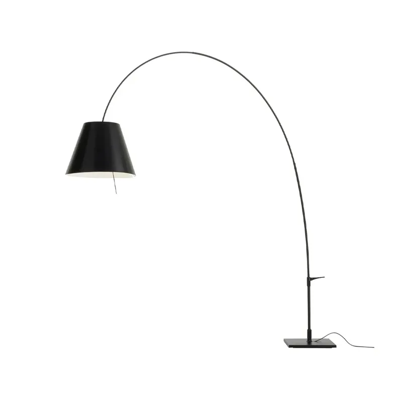 Lady Costanza D13E d Stehleuchte Schwarzer Schirm, Gestell schwarz lackiert by Luceplan – product photo
