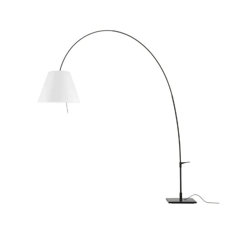 Lady Costanza D13E d Stehleuchte Weißer Schirm, Gestell schwarz lackiert by Luceplan – product photo