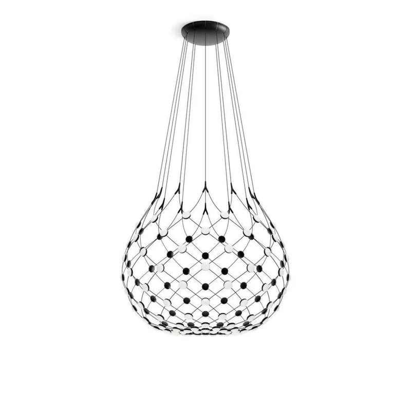 Mesh Hanglamp Ø100xH90 Phase 5m Black - Luceplan - Woonkamer - Kunststof van Luceplan – productfoto