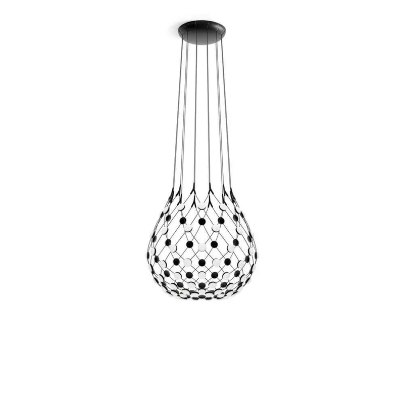 Mesh Hanglamp Ø80xH60 Phase 4m Black - Luceplan - Woonkamer - Kunststof fra Luceplan – produktbillede