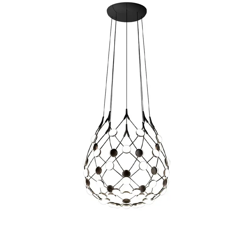 Mesh Pendelleuchte Schwarz, small, Kabel 1m van Luceplan – productfoto