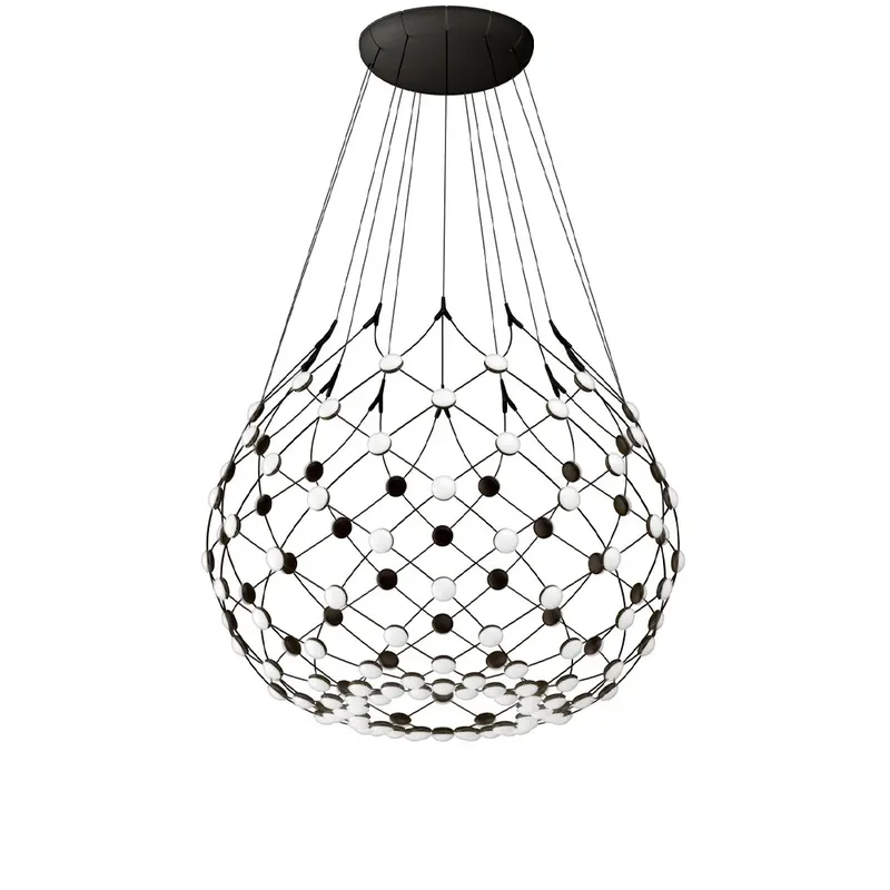 Mesh Wireless Pendelleuchte Schwarz, medium de Luceplan – photo du produit
