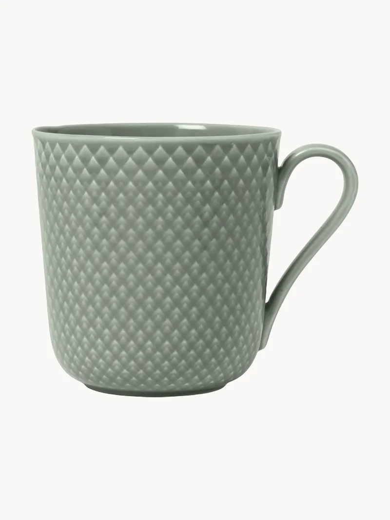 Beker Rhombe Earth met handvat van Lyngby Porcelæn – productfoto