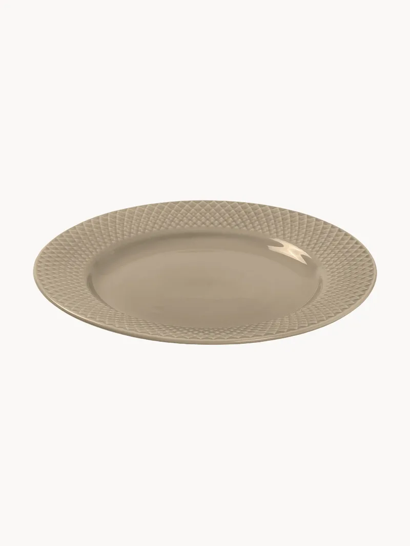 Lunchbord Rhombe Earth van Lyngby Porcelæn – productfoto