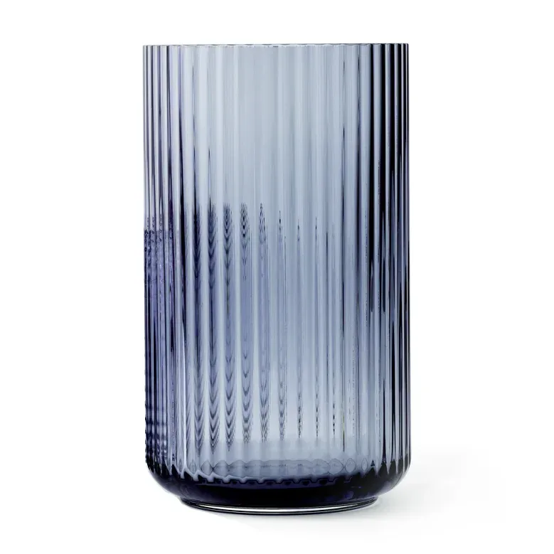 Lyngby Vase H31 midnight blue mundblæst glas fra Lyngby Porcelæn – produktbillede